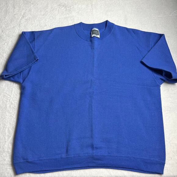 Hanes Her Way Vintage short sleeve warmup sweatshirt size large - Picture 1 of 7